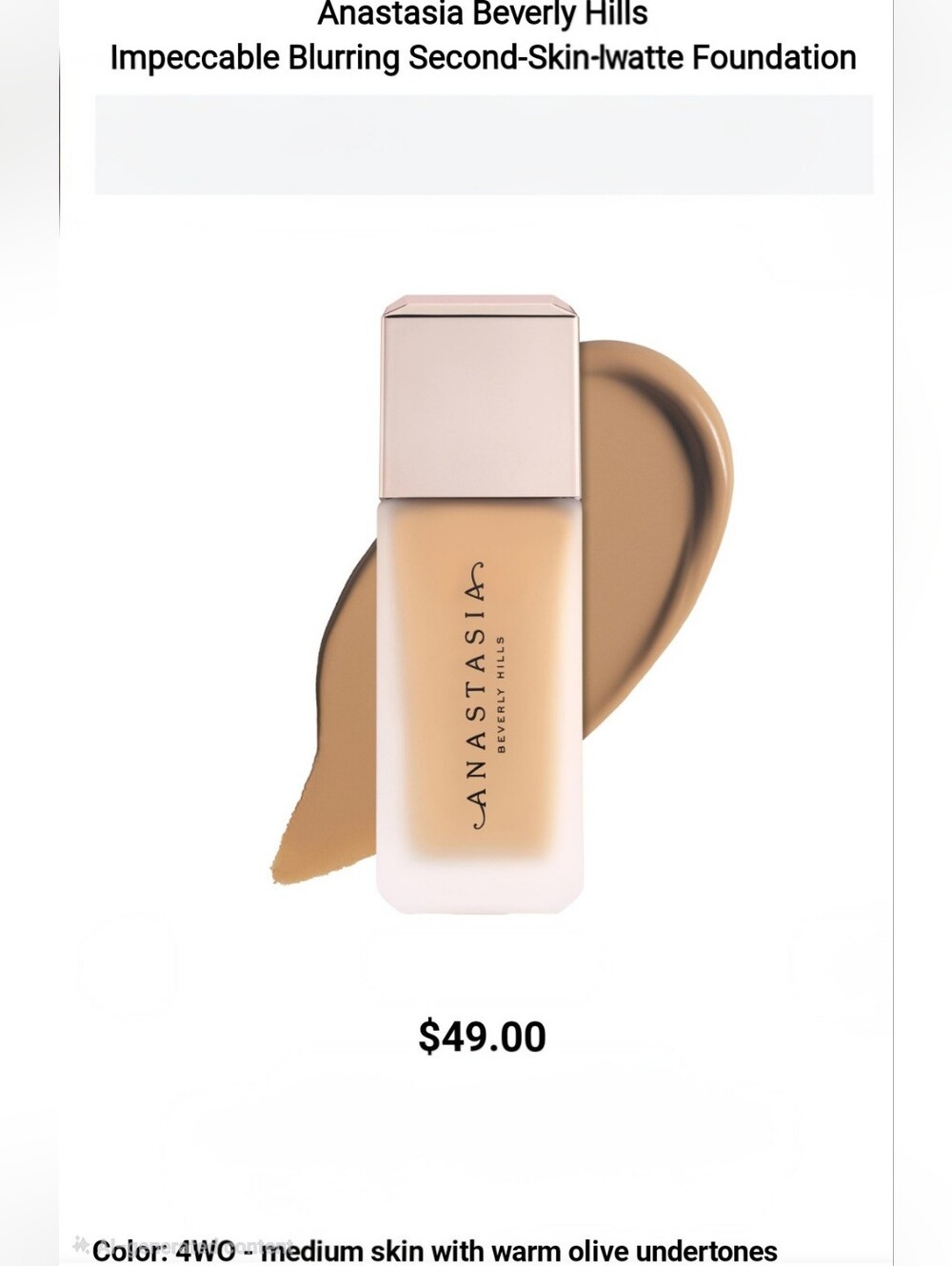 Anastasia Beverly Hills Liquid Foundation -4WO